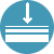 Blue circle icon with horizontal lines and a down arrow indicating a multi-stage resiliency floor.