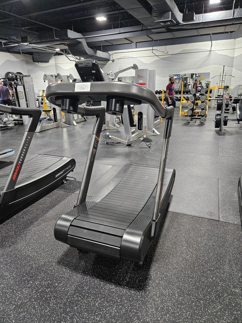 SuperTuff rubber flooring system - showing weight training equipment at Michigan Tech SDC