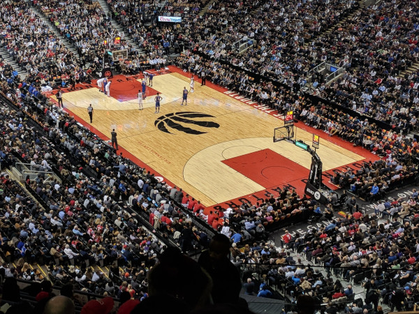 Basketball Floor for Raptors at Scotiabank Arena