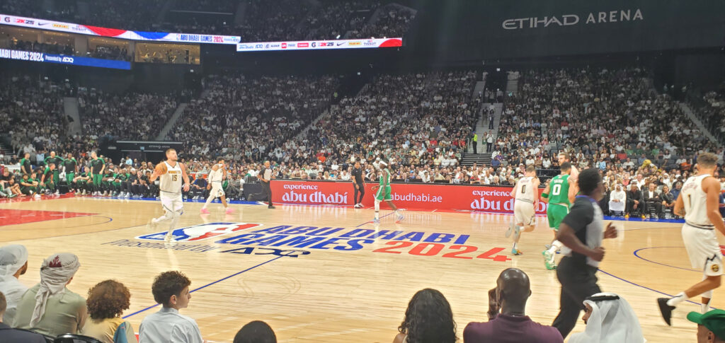 Horner Sports Flooring's ProKing portable at the 2024 NBA Abu Dhabi Games