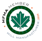 Logo of the Maple Flooring Manufacturer Association consisting of a white outer band, a green band and a green maple leaf.